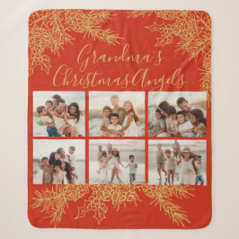 Custom Elegant Grandma's Christmas Photo Collage Sherpadecke