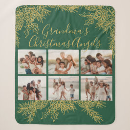 Custom Elegant Grandma's Christmas Photo Collage Sherpadecke