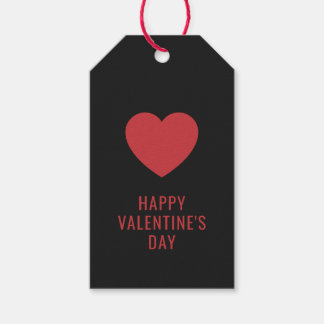CUSTOM Elegant Happy Valentine's Day Red Heart Geschenkanhänger