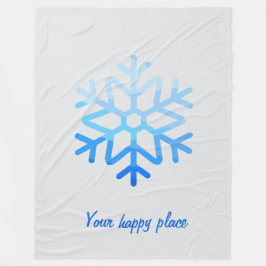 Custom Elegant Minimalistisch Geometric Snowflake  Fleecedecke