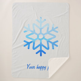 Custom Elegant Minimalistisch Geometric Snowflake  Sherpadecke