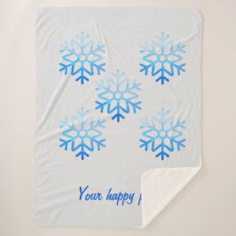 Custom Elegant Minimalistisch Geometric Snowflake  Sherpadecke