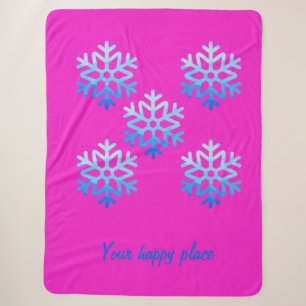 Custom Elegant Minimalistisch Geometric Snowflake Sherpadecke