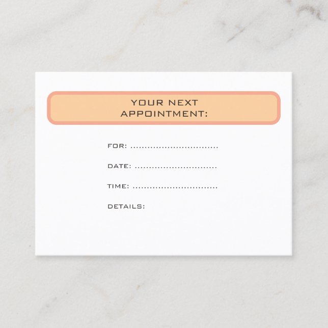 Custom Elegant Modern Simple Appointment Reminder Terminkarte (Vorderseite)