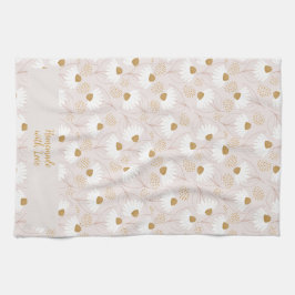 Custom Elegant Moderne Blumen Geschirrtuch