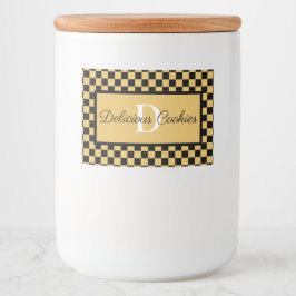 Custom Elegant Monogram Food Label for Events Lebensmitteletikett