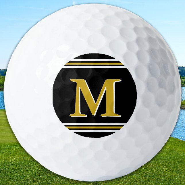 Custom Elegant Monogram Golfer Personalized Golfball (Von Creator hochgeladen)