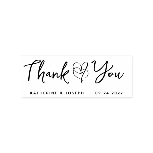 CUSTOM ELEGANT & NIEDLICH HERZEN DANK IHNEN GUMMISTEMPEL (Prägung)