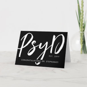 Custom Elegant PsyD Doctor of Psychology Modern Karte