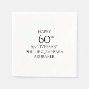 Custom Elegant Simple 60-jähriges Party Serviette