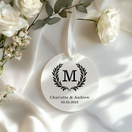 Custom Elegant Wappen Monogram Wedding Gummistempel