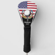 Custom Elegante American Flag Golf Design Golf Hea