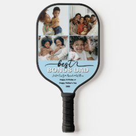 Custom Elegante Best Bonus Vater Foto Collage Pickleball Schläger