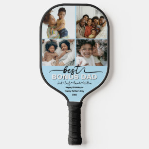 Custom Elegante Best Bonus Vater Foto Collage Pickleball Schläger