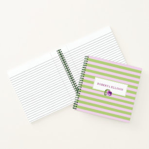 Custom Elegante Blumen Pastellfarben Horizontale S Notizbuch