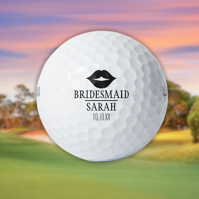 Custom Elegante Fun Bridesmaid Hochzeit Golfball (Custom Elegant Fun Bridesmaid Wedding Golf Balls)
