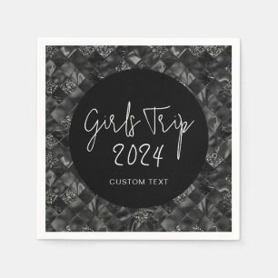 Custom Elegante Girls Tour Imitate Glitzer Serviette