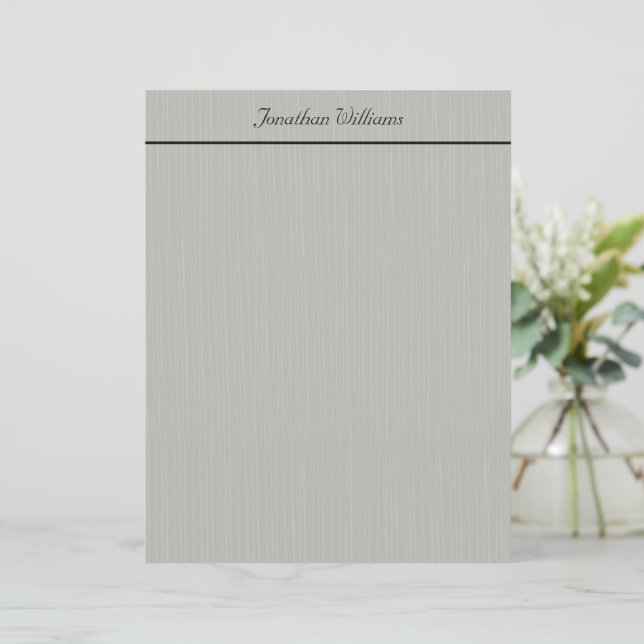 Custom Elegante Gray Business Stationery (Stehend Vorderseite)