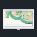 Custom Elegante Moderne Abstrakte Grüne Kunst Einz Visitenkarten Dose<br><div class="desc">Erleben Sie einen stilvollen ersten Eindruck mit diesem eleganten und modernen Visitenkartengehäuse. Mit einem lebendigen, abstrakten Design in üppig grünen und pastellfarbenen Tönen fügt dieser Fall Ihren Alltagserfahrungen eine Touch von Kreativität und Professionalität hinzu. Personalisiert mit Ihrem Namen, ist es ideal, um Ihre Karten behalten organisiert und leicht zugänglich. Dieses...</div>