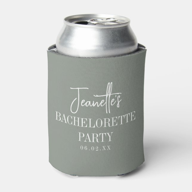 Custom Elegante Moderne Junggeselinnen-Abschied-Sz Dosenkühler (Kanne Vorderseite)