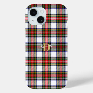 Custom Elegante Monogram Name Christmas Kariert Case-Mate iPhone Hülle