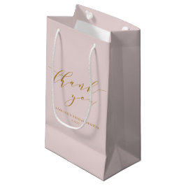 Custom Elegante Pink Script Vielen Dank Brautparty Kleine Geschenktüte