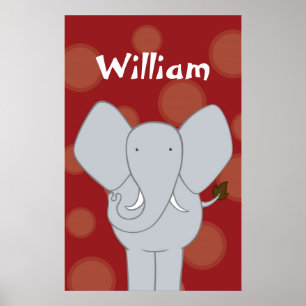 Custom Elephant Kinderzimmer Art Boy oder Girl Poster