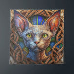 Custom Elf Sphynx Cat Celtic Wall Art Deco Wandteppich<br><div class="desc">Verbessern Sie Ihre Wohngestaltung mit unserem maßgeschneiderten Elf Sphynx Cat Celtic Wall Tapestry. Die Elf Sphynx Cat ist eine neuere Kreuzrasse mit dem Sphynx und dem amerikanischen Curl, um eine haarlose Katze mit elfenartigen Ohren zu haben! Dieses einzigartige Stück "Sphynx Cat Art" verbindet skurriles Design mit keltischen Mustern und bietet...</div>