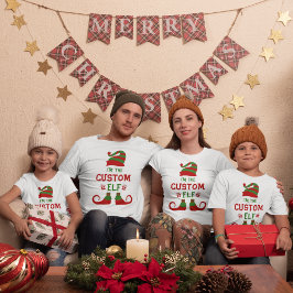 Custom Elf T - Shirt, Personalisiertes Weihnachts- T-Shirt