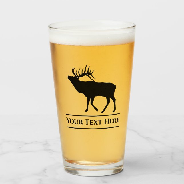 Custom Elk Jagd Bier Glass Tumblr Glas (Vorne (Gefüllt))