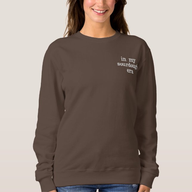 Custom Embroidered Text Besticktes Sweatshirt (Vorderseite)