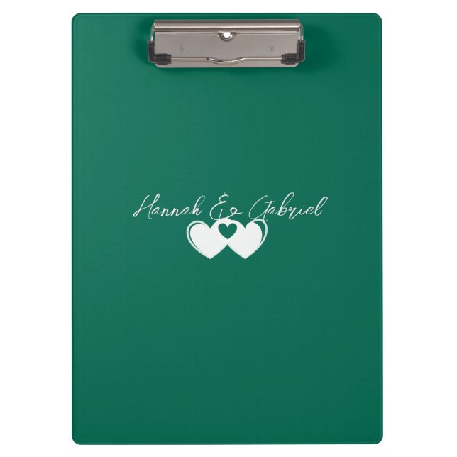 Custom Emerald Green Clipboard Klemmbrett (Vorderseite)