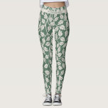 Custom Emerald Green Flower before wedding Leggings<br><div class="desc">Custom Emerald Green Flower before wedding</div>