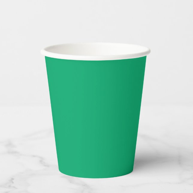 Custom Emerald Paper Cups - Bulk Event Trinkbehält Pappbecher (Vorderseite)