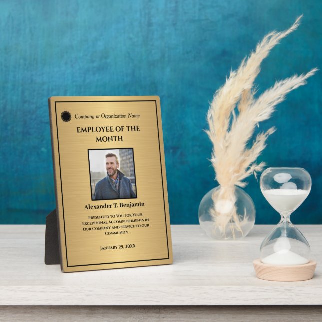 Custom Employee Awards Plaque Foto Personalize Fotoplatte (Seite)