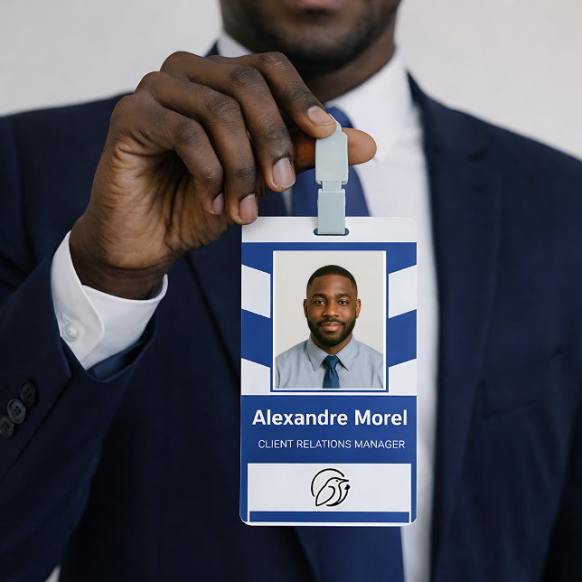Custom Employee Badge with Photo, Logo & Barcode Ausweis (Custom Employee Badge with Photo, Logo & Barcode)