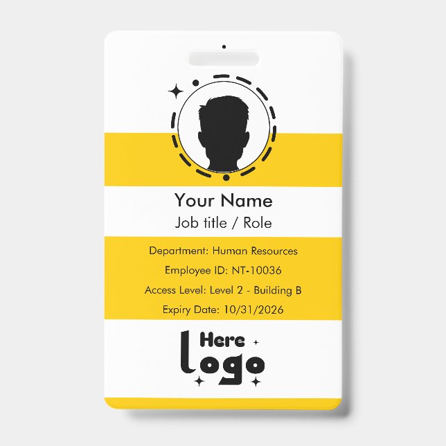 Custom employee ID Ausweis (Vorderseite)