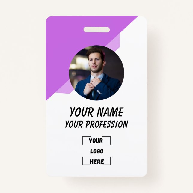 Custom Employee ID Badge with Photo Ausweis (Vorderseite)