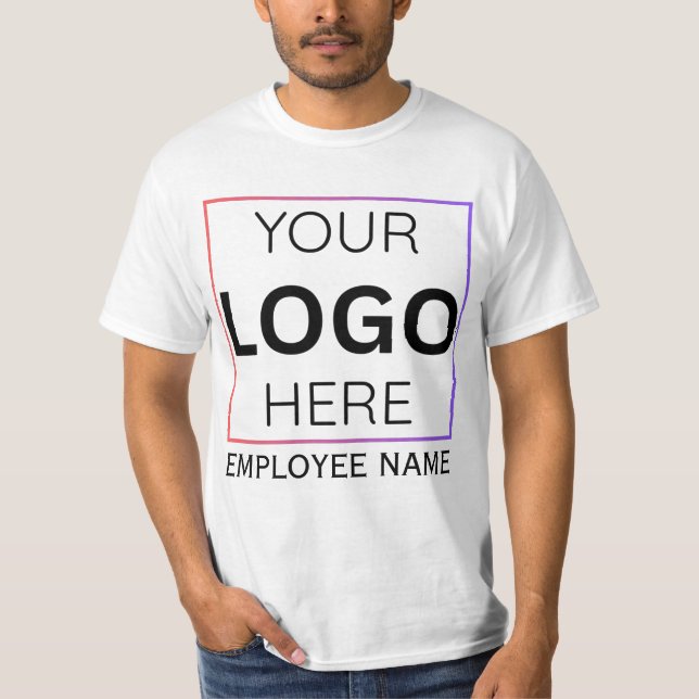 Custom Employee Name Logo| Personalized Staff  T-Shirt (Vorderseite)