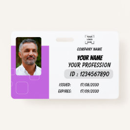 Custom Employee Photo, Signature, Logo, Name Badge Ausweis
