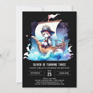 Custom Enchanted Pirate Birthday Einladung