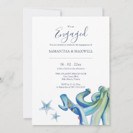 Custom Engagement Invitations Seaside Theme Einladung