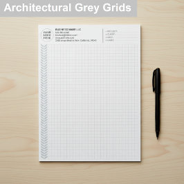 Custom Engineering Graph Pad with Logo, Gray Grids Notizblock
