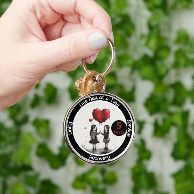 Custom Erholung Meilenstein-Geschenk Schlüsselanhänger (Hand)