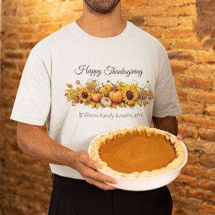 Custom Erntedank Pumpkin Fall Family Wiedersehen T-Shirt