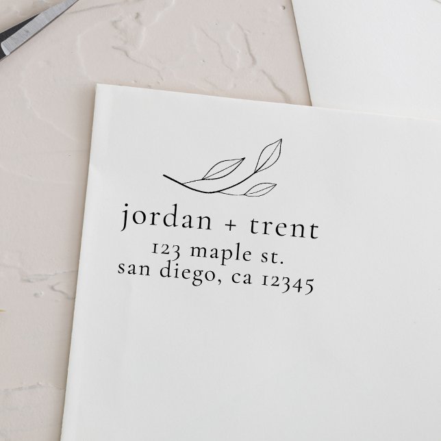 Custom Eukalyptus Wood Rücksendeadresse Briefmarke Gummistempel (Von Creator hochgeladen)