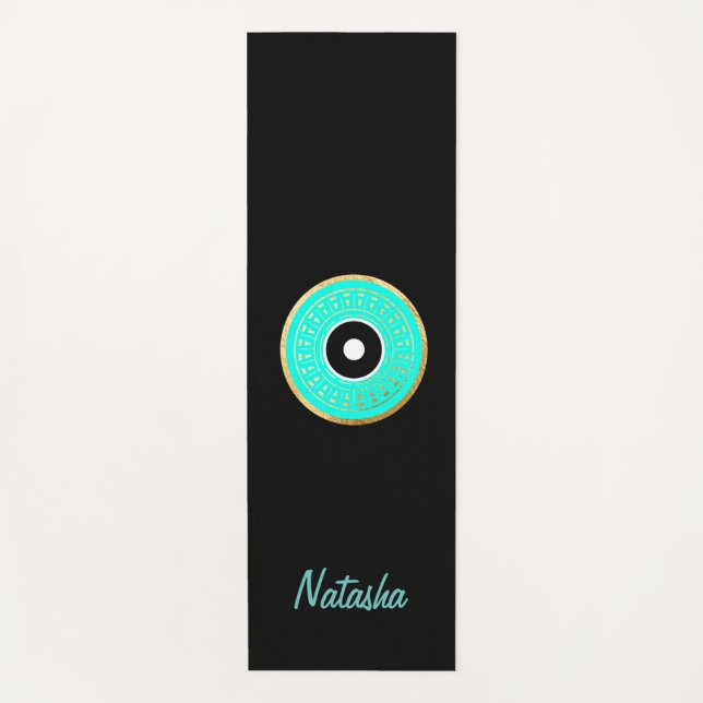Custom Evil Eye Yoga Mat Yogamatte (Vorderseite)