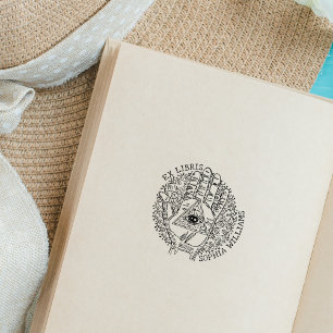 Custom Ex Libris, Spirituelle Hand, Hamsa Buch Gummistempel