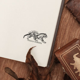 Custom Ex Libris, Tiger Book Gummistempel