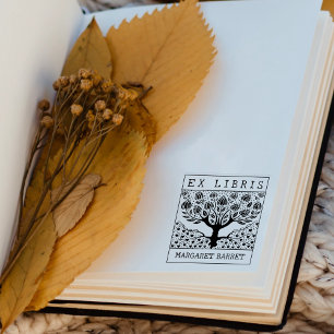 Custom Ex Libris, Tree Book Gummistempel